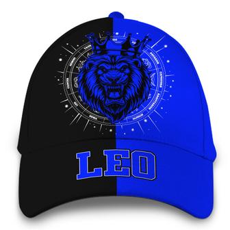 Personalized Leo Blue Zodiac Hat Classic Cap Hat - Thegiftio UK