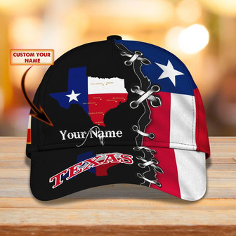 Personalized Name Full Printing Texas Cap, Texas Baseball Classic Cap Hat - Thegiftio UK