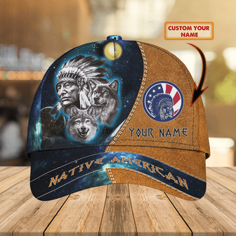 Personalized Native American All Over Printed Hat Classic Cap Hat - Thegiftio UK