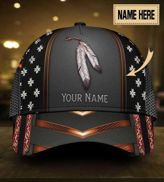 Personalized Native American Proud Native Blood American Hat Classic Cap Gift Hat - Thegiftio UK