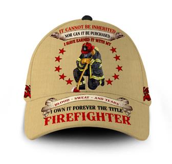 Personalized I Own It Forever The Title Firefighter Hat Classic Cap Hat - Thegiftio UK