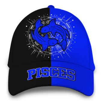 Personalized Pisces Blue Zodiac Hat Classic Cap Hat - Thegiftio UK