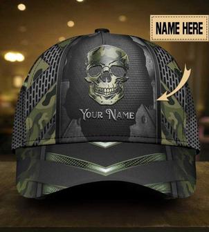 Personalized Sugar Skull Evil Camouflage American Hat Classic Cap Hat - Thegiftio UK