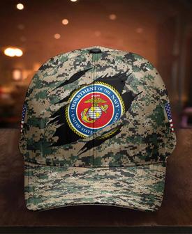 Personalized Veteran American Flag Hat Proud US Military US Marine Corps Hat Classic Cap Hat - Thegiftio UK