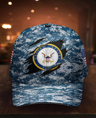 Personalized Veteran American Flag Hat Proud US Military US Navy Hat Classic Cap Hat - Thegiftio UK