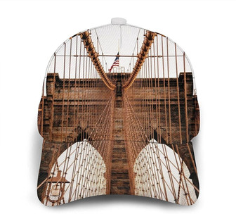 Photo of Brooklyn Bridge Print Classic Baseball Cap Adjustable Twill Sports Dad Hats for Unisex Hat - Thegiftio UK