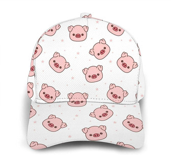 Pig Print Casual Baseball Cap Adjustable Twill Sports Dad Hats for Unisex Hat - Thegiftio