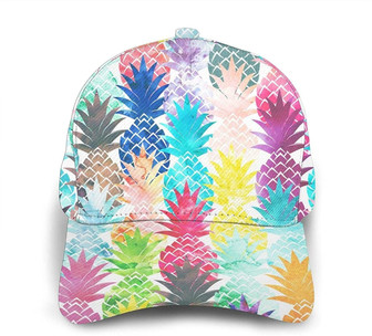 Pineapple Watercolor Classic Baseball Cap Adjustable Twill Sports Dad Hats for Unisex Hat - Thegiftio UK