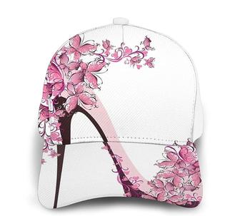 Pink Butterfly and High Heels Cap Trucker Hat Structured Sun Hat Sports Snapback Cap Hat - Thegiftio UK