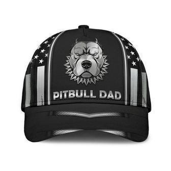 Pitbull Dad Hat Classic Cap Gift For Her, Strapback Cap, Human Cap, Trending Cap, American Cap Hat - Thegiftio UK