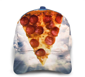 Pizza in The Sky Print Classic Baseball Cap Adjustable Twill Sports Dad Hats for Unisex Hat - Thegiftio UK