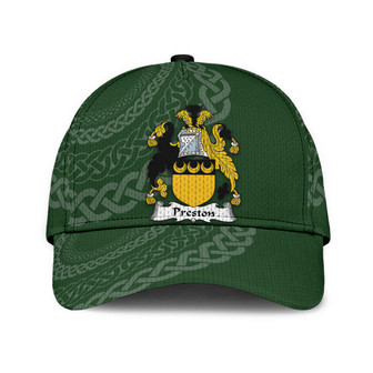 Preston Coat Of Arms Irish Family Crest St Patrick's Day Hat Classic Cap Hat - Thegiftio UK