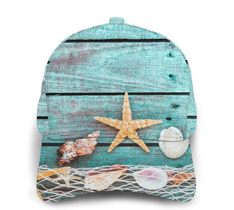 Pretty Turquoise Blue Nautical Baseball Cap for Women Baseball Hats for Men Dad Hat - Thegiftio