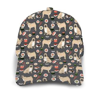 Pug Sushi Pattern Funny Dogs Fashion Unisex Printed Baseball Cap Trucker Hat Classic Cap Hat - Thegiftio UK