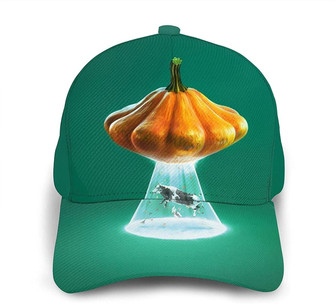 Pumpkin Cow Print Casual Baseball Cap Adjustable Twill Sports Dad Hats for Unisex Hat - Thegiftio