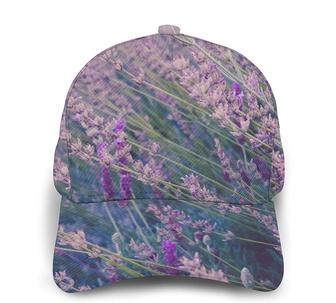 Purple Lavender Field Print Classic Baseball Cap Adjustable Twill Sports Dad Hats for Unisex Hat - Thegiftio UK