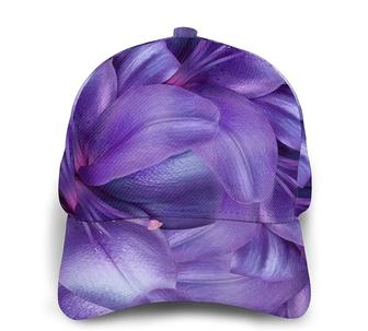 Purple Lily Flowers Print Classic Baseball Cap Adjustable Twill Sports Dad Hats for Unisex Hat - Thegiftio UK