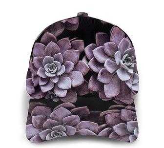 Purple Plants Print Classic Baseball Cap Adjustable Twill Sports Dad Hats for Unisex Hat - Thegiftio UK