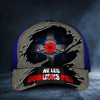 Quebec Ne Lies Oublions Pas Hat Canada Flag Cap Honoring Quebec Veterans Remembrance Gift Hat Classic Cap Hat - Thegiftio UK