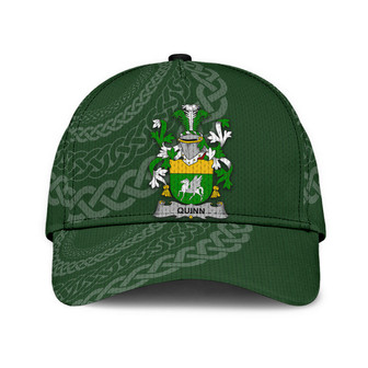 Quinn Coat Of Arms Irish Family Crest St Patrick's Day Hat Classic Cap Hat - Thegiftio UK