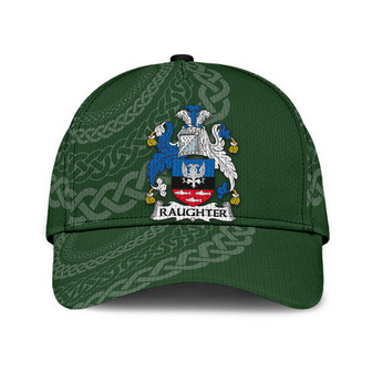 Raughter Coat Of Arms Irish Family Crest St Patrick's Day Hat Classic Cap Hat - Thegiftio UK