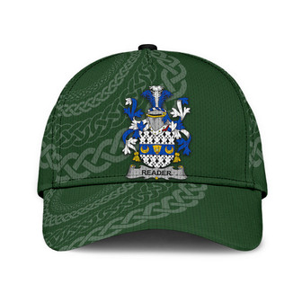 Reader Coat Of Arms Irish Family Crest St Patrick's Day Hat Classic Cap Hat - Thegiftio UK