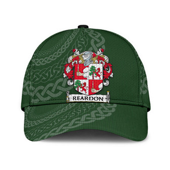 Reardon Coat Of Arms Irish Family Crest St Patrick's Day Hat Classic Cap Hat - Thegiftio UK