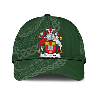 Redman Coat Of Arms Wexford Irelandarms Irish Family Crest St Patrick's Day Hat Classic Cap Hat - Thegiftio UK