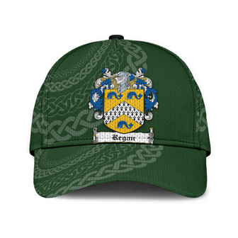 Regan Coat Of Arms Irish Family Crest St Patrick's Day Hat Classic Cap Hat - Thegiftio UK