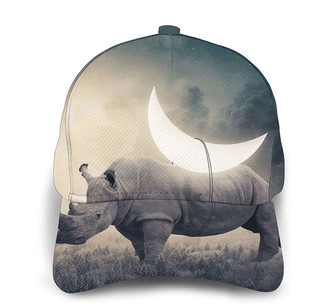 Rhino Print Casual Baseball Cap Adjustable Twill Sports Dad Hats for Unisex Hat - Thegiftio UK