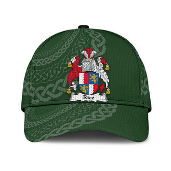 Rice Coat Of Arms Irish Family Crest St Patrick's Day Hat Classic Cap Hat - Thegiftio UK