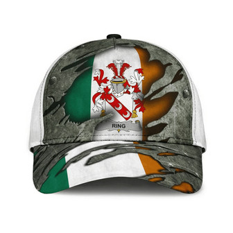 Ring Coat Of Arms Irish Family Crest Hat Classic Cap Hat - Thegiftio UK