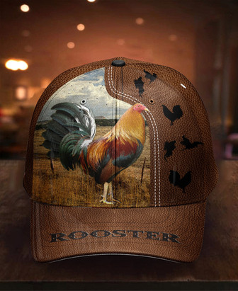 Rooster Leather Hat Classic Cap Hat - Thegiftio