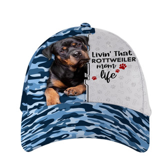 Rottweiler Blue Camo Hat Classic Cap Hat - Thegiftio UK