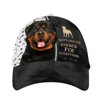 Rottweiler Dog Kisses Fix Everything Hat Classic Cap Hat - Thegiftio UK