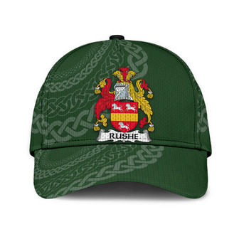 Rushe Coat Of Arms Irish Family Crest St Patrick's Day Hat Classic Cap Hat - Thegiftio UK