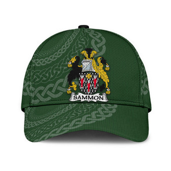 Sammon Coat Of Arms Irish Family Crest St Patrick's Day Hat Classic Cap Hat - Thegiftio UK