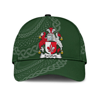 Sarsfield Coat Of Arms Irish Family Crest St Patrick's Day Hat Classic Cap Hat - Thegiftio UK