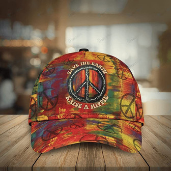 Save The Earth Raise A Hippie Colorful Beautiful Printed Unisex Hat Classic Cap, Snapback Cap Hat - Thegiftio UK