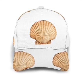 Scallop Seashell Print Classic Baseball Cap Adjustable Twill Sports Dad Hats for Unisex Hat - Thegiftio UK