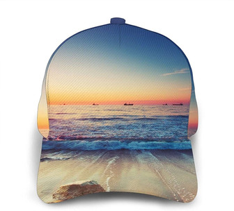 Sea Beach Print Classic Baseball Cap Adjustable Twill Sports Dad Hats for Unisex Hat - Thegiftio UK