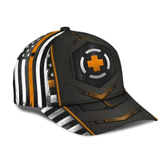 Search And Rescue Orange Flag Hat Classic Cap For Summer, Human Cap, Trending Cap, American Cap Hat - Thegiftio