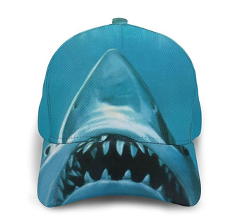 Shark Head Print Classic Baseball Cap Adjustable Twill Sports Dad Hats for Unisex Hat - Thegiftio