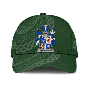 Shearman Coat Of Arms Irish Family Crest St Patrick's Day Hat Classic Cap Hat - Thegiftio UK