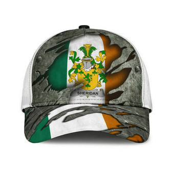 Sheridan Coat Of Arms Irish Family Crest Hat Classic Cap Hat - Thegiftio UK