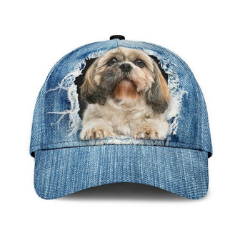 Shih Tzu Rend Jean Hat Classic Cap Protect Cap Cap For Summer, Human Cap, Trending Cap, American Cap Hat - Thegiftio UK