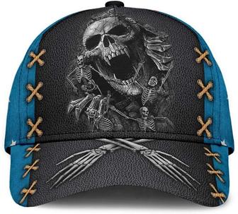 Skull Australian Flag Black Blue Printed Unisex Hat Classic Cap, Snapback Cap, Baseball Cap Hat - Thegiftio UK