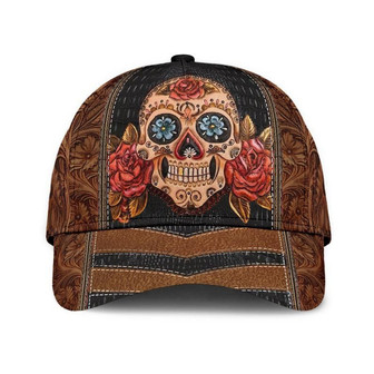 Skull Flower Embossed Like Hat Classic Cap Awareness Cap, Human Cap, Trending Cap, American Cap Hat - Thegiftio