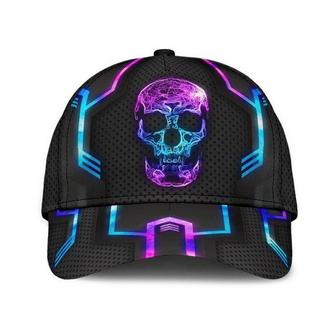 Skull Hologram Electric Hat Classic Cap Unisex Cap, Skull Cap, Human Cap, Trending Cap, American Cap Hat - Thegiftio UK