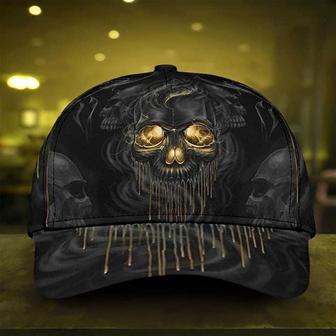 Skull Melting Smoke Black Simple and Beautiful Printed Unisex Hat Classic Cap Hat - Thegiftio UK